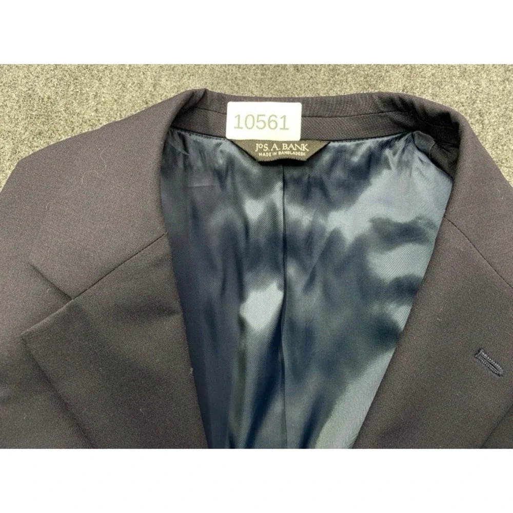 Jos. A. Bank Blazer Mens 48 Navy Blue Gold Crest Button Sport Coat Business